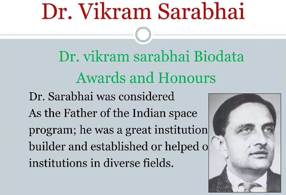 dr vikram sarabhai